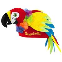 Chapeau de perroquet tropical en velours ODM HLC, accessoire de cosplay pour fête à thème animalier, avec logo, chapeaux de perroquet festifs Margaritaville