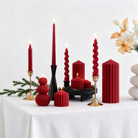 Bougies d'église coniques anti-goutte de 8 pouces faites à la main 2026 – Élégantes, colorées, pour mariages, altères, fêtes à domicile et décorations festives
