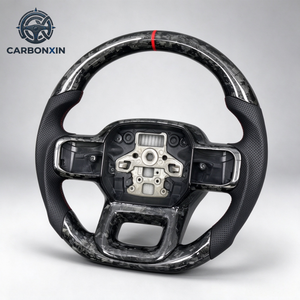 Volant sport personnalisé en fibre de carbone pour Ford F-150 – Amélioration et modification du volant de course haute performance - Product Image 5
