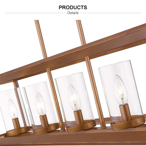 Phòng Ăn Hiện Đại Chiếu Sáng Lịch Thi Đấu Treo Gỗ Cổ Màu Sắc 5 Ánh Sáng Ánh En Fer Hòn Đảo Bếp Mặt Dây Chuyền Lồng Đèn - Product Image 5