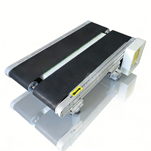 Convoyeur à courroie à double voie <span class=keywords><strong>AST</strong></span> de haute précision à vitesse réglable, avec courroie en PU/caoutchouc et cadre en aluminium, pour laboratoire - Product Image 5