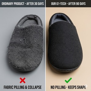 Pantuflas <span class=keywords><strong>de</strong></span> <span class=keywords><strong>Casa</strong></span> <span class=keywords><strong>para</strong></span> <span class=keywords><strong>Hombre</strong></span> G11 <span class=keywords><strong>de</strong></span> Alta Calidad, Resistentes a las Arrugas, con Plantilla Antideslizante, Espuma Viscoelástica, Suela Suave <span class=keywords><strong>de</strong></span> TPR, <span class=keywords><strong>para</strong></span> Invierno - Product Image 6