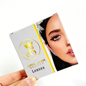 <span class=keywords><strong>2026</strong></span>년 신디자인 재활용 가능 맞춤형 로고 콘택트렌즈 포장 케이스 직접 도매 판매 단단한 투명 창 광택 - Product Image 3