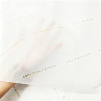 Papier de soie métallique imperméable de luxe, imprimé avec logo personnalisé, pour l'emballage de vêtements et de cadeaux