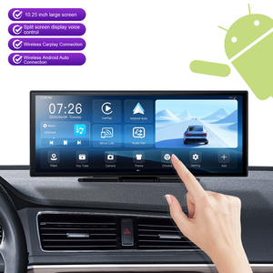 Monitor de pantalla táctil portátil para coche, sistema de navegador GPS <span class=keywords><strong>Android</strong></span> 14, inalámbrico, Apple Carplay, reproductor de DVD para coche <span class=keywords><strong>Android</strong></span> - Product Image 1