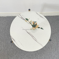 Petite table à thé ronde moderne, Table basse de salon, Table d'appoint de canapé de luxe moderne