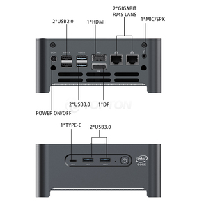 Mini PC Intel Core i9 10980hk 10885H I7 10870H 2lans NUC win11 2 * DDR4 2 * NVMe chơi game máy tính để bàn dp HD Type-C 3x4K hiển thị - Product Image 4
