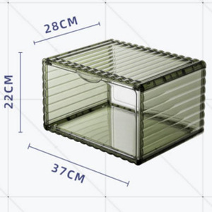 Sneaker Storage <b>Box</b> Transparent Basketball <b>Shoe</b> Cabinet Flip Top Men Women <b>Shoe</b> Organizer Large Capacity 37x28x22cm Standing - Product Image 5