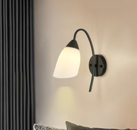 Appliques murales décoratives vintage, lot de 2, noir et blanc, LED, sans fil, fonctionnant sur piles, pour la maison
