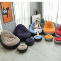 Fauteuil gonflable épaissi avec pompe à air pour décoration intérieure, fauteuil de cinéma, canapé, siège de relaxation pour adulte, ensemble de chaises domestiques