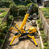 Grue araignée télécommandée avec capacité de levage de 3 tonnes pour l'installation de vitrages en intérieur et les travaux de construction de murs-rideaux