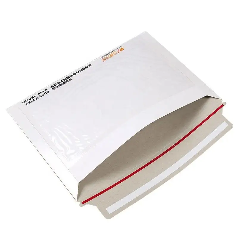 Engrasador de cartón de papel Kraft, accesorio expandible y plano, embalaje rígido de correo, sobre de cartón duro