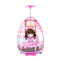 Trolley pour enfants de 16 pouces de dessin animé mignon Bagages pour enfants Valise de voyage pour étudiants imprimée avec logo