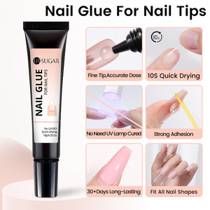 UR SUGAR <span class=keywords><strong>Colle</strong></span> à ongles à séchage rapide et longue durée avec <span class=keywords><strong>faux</strong></span> embouts Adhérence <span class=keywords><strong>Colle</strong></span> à ongles semi-solide forte personnalisée sans <span class=keywords><strong>UV</strong></span> dans un tube avec logo - Product Image 2