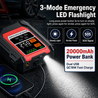 Démarreur de voiture 3000A 20000mAh avec compresseur d'air 150PSI, booster de batterie 12V, gonfleur de pneus, charge rapide, vente en gros OEM, direct usine