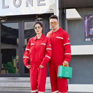 100% coton travail vêtements de travail réfléchissant usine combinaison vêtements de travail uniforme salopette costume de travail pour le printemps et l'automne - Product Image 5