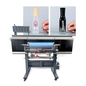 Stampante olografica con adesivo dtf uv arcobaleno stampante dtf uv da 60cm con laminatore per adesivo