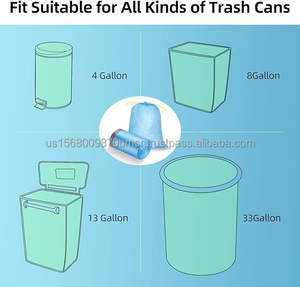 Sacs poubelle de cuisine à cordon de 8 gallons CFC, sacs poubelle robustes, insipides, solides et bleus - Product Image 5