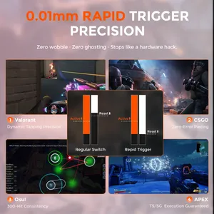 DAREU 8000Hz 게이밍 키보드 61키, 0.125ms 지연 시간, 0.01mm 정밀 선형 자기 스위치, 핫스왑 가능, RGB 조명 효과 - Product Image 5