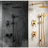 Pommeau de douche pluie 10 pouces, 1,75 GPM à 80 PSI, système de douche mural certifié CUPC, ensemble de douche pour salle de bain