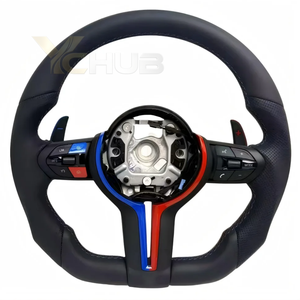 Volant de <span class=keywords><strong>voiture</strong></span> en cuir style <span class=keywords><strong>circuit</strong></span> pour BMW E92 F30 F10 E60 F31 F82 E61 E90 E39 F36 F07 F93 E87 F20 E89 F40 - Product Image 1