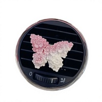 Diffuseur de parfum pour voiture en forme de papillon, clip de ventilation en plastique, décoratif floral, senteur muguet, longue durée, sans électricité