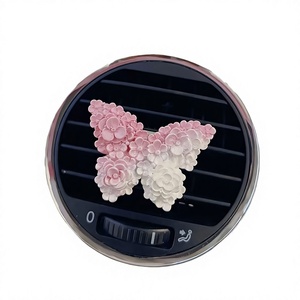 Cute Butterfly <b>Car</b> Air Freshener Vent <b>Clip</b> Plastic Floral Decorative Fragrance Lily Valley Long-lasting Fresh No Electricity - Product Image 5