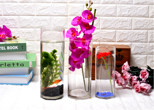 Vaso Cilindrico in Vetro Trasparente <span class=keywords><strong>e</strong></span> Centrotavola per <span class=keywords><strong>Candele</strong></span> <span class=keywords><strong>e</strong></span> Fiori per Matrimoni, Fatto a Mano - Product Image 4