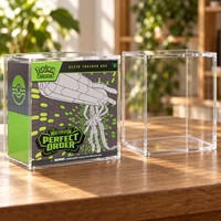 Boîte de présentation en acrylique transparent pour jeu de cartes à collectionner du 25e anniversaire, épaisseur 5 mm, protection UV, anti-poussière, avec aimant N52