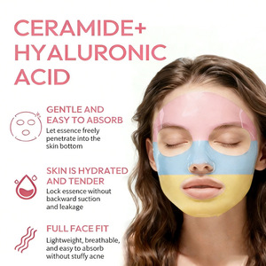 Masque facial en hydrogel anti-rides trois couleurs au collagène 45g pour femmes - Product Image 1