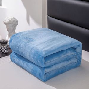 Luxury Eco-Friendly Flannel Blanket Knitted Comfortable Stylish Plain Design Printed Reusable Warm <b>Throw</b> Office Home Decorative - Product Image 5