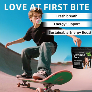 Grosir OEM kafein gusi l-theanine energi permen karet mendukung fokus energi 0 kalori tropis gusi kafein - Product Image 6