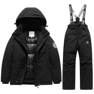 冬季儿童自由式滑雪外套裤子2件套防水保暖男女滑雪滑雪板套装 - Product Image 3
