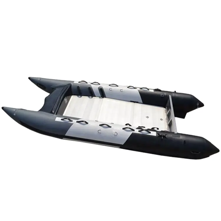 CE 4,3 M hypalon pvc o pvc de alta velocidad inflable zapcat thundercat catamarán con 40hp motor fuera de borda