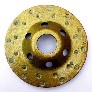 Disque de meulage diamanté en forme de coupelle 100 mm, diamètre intérieur 22,2 mm, grossier, pour béton, pierre, marbre, meuleuse d'angle, épaisseur 3/8, 1 face - Product Image 1