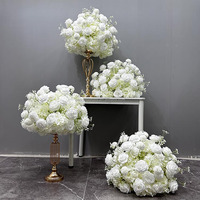 Boule de fleurs artificielle géante en soie rouge pour mariage, centre de table, 90 cm de diamètre, pour événements, fêtes, Pâques, Noël - Prix de gros
