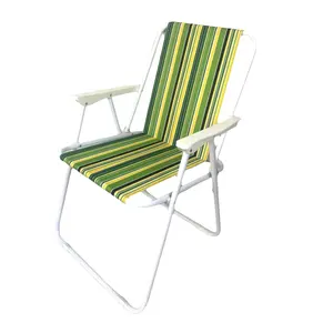 Chaise de plage ultra-légère en gros coloré pliant loisirs extérieur pliant pêche Camping jardin chaise de plage