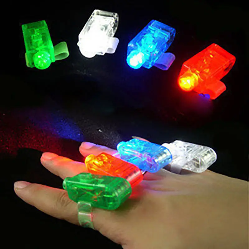 Promotion Party Ring Finger Led Lights for Kids Party Favors Supplies White Light Up Finger Light