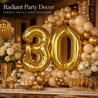Ballons chiffres en feuille d'aluminium de 40 pouces en gros pour anniversaire, fête, décoration événementielle, bleu, or rose, 0-9, Mylal, ballons numériques