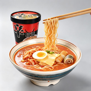 Fideos Instantáneos Picantes Estilo Coreano <span class=keywords><strong>Shin</strong></span> <span class=keywords><strong>Ramen</strong></span>, Listos en 5 Minutos, Comida Instantánea en Vaso para Viajes, Bocadillo Nocturno - Product Image 2