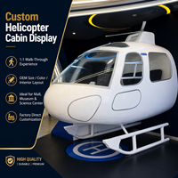 Model Helikopter Simulasi Skala Model Pesawat untuk Dekorasi Museum Penerbangan/Kantor/Barang Koleksi