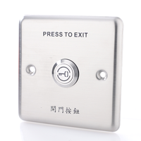 Tombol Keluar Mitec OEM ODM Heavy Duty IP65 Sensor Tanpa Sentuh LED Stainless Switch Tombol Pintu Keluar No/nc/com DC 12V~24V