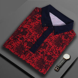 Logo personnalisé de luxe de haute qualité 88% polyester 12% spandex vêtements de golf partout impression t-shirt polo pour hommes - Product Image 6