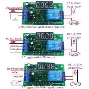 สวิตช์นับพัลส์มัลติฟังก์ชั่นแบบปรับเวลาได้ KC23C01, รีเลย์เปิด/ปิดรีเลย์โมดูล DC 5V 12V 24V - Product Image 4