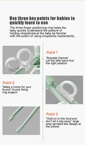 Palillos de Práctica para Niños en 3 Colores, Palillos Chinos Ajustables 360° para el Hogar, Cocina y Comedor, Vajilla para Bebés, Entrenamiento para Comer y Aprender - Product Image 2
