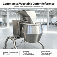 Coupe-légumes commercial 1500W en acier inoxydable, trancheuse, hachoir, déchiqueteuse, machine 380V, équipement industriel de transformation alimentaire