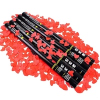 Canon à confettis lumineux en cuir noir torsadé à la main pour bars, KTV, tubes à confettis effet ciel étoilé, lanceur électronique de pétales pour diffusion en direct