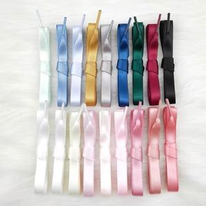 1 Par de Cordones de Satén de Seda en 15 Colores, 2 CM de Ancho, Cordones Planos para Zapatos, Botas, Zapatillas de Mujer, Longitud de Cordones - Product Image 2