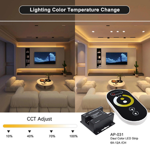 艾平AP-031触摸系列发光二极管条形灯遥控器12V-24V双色COB IP20 30m范围480瓦最大功率 - Product Image 3