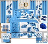 Ensemble de literie de luxe 30 pièces pour lit King Size, comprenant couvre-lit, couette, rideaux assortis et accessoires de serviettes de bain – Vente chaude pour les États-Unis et le Canada